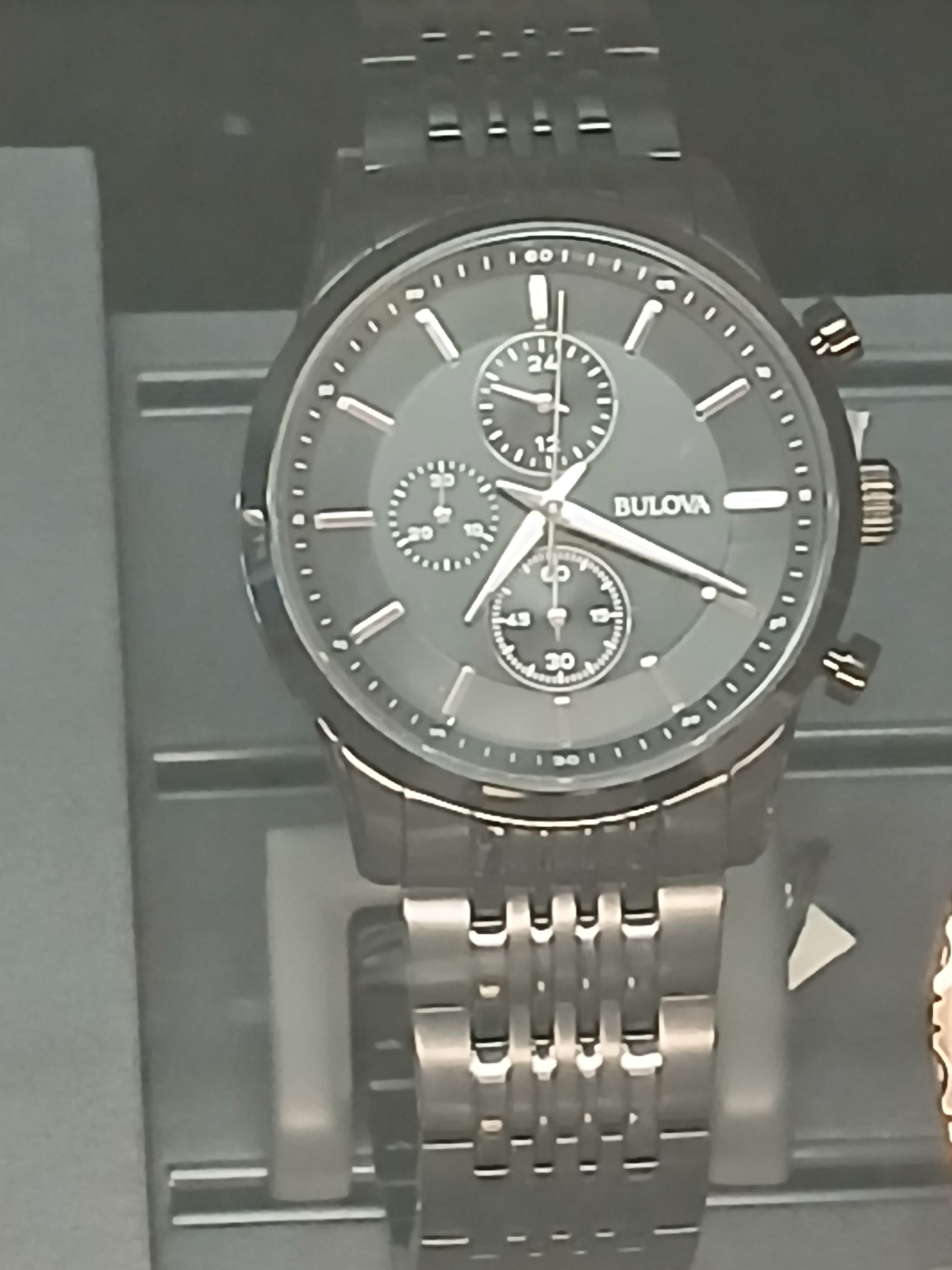 Bulova Classic Chronograph All Black Stainless Steel Watch