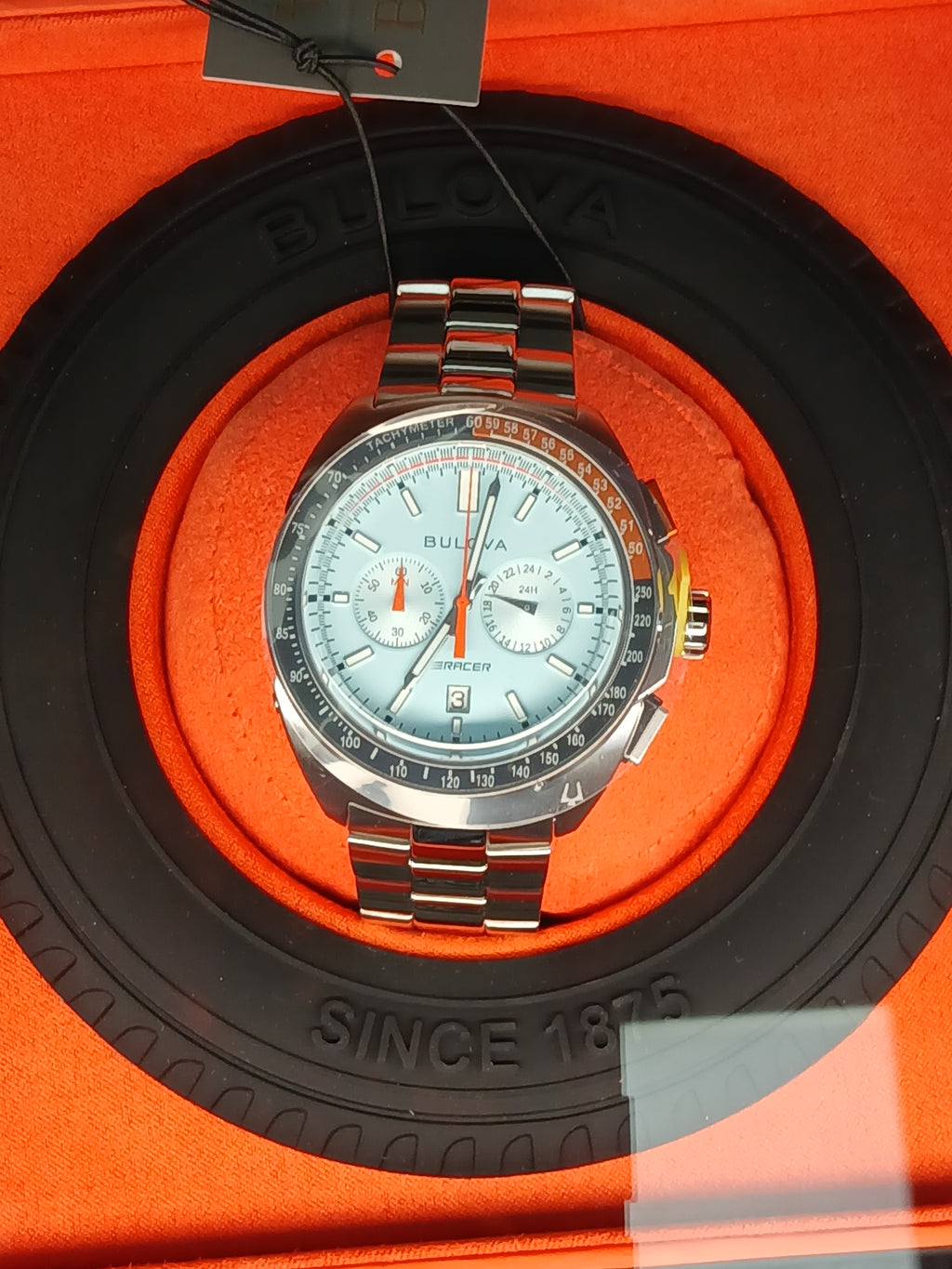 Bulova Racer Chronograph Watch with Light Blue Dial